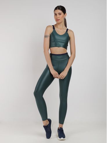 Calça Legging Cirrê Vels Feminina VERDE/MARINHO