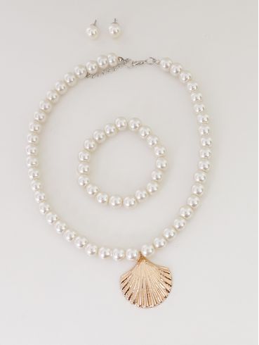 Conjunto Colar Brinco e Pulseira DOURADO