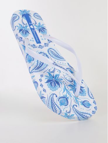 Chinelo Trendy Print Ipanema Feminino BRANCO/AZUL