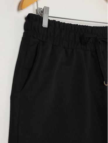 Short Moletinho Plus Size Feminino PRETO
