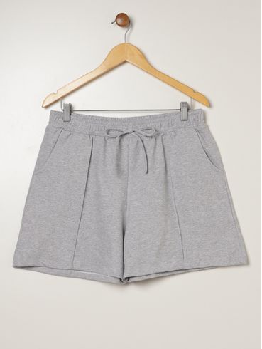 Short Moletom Plus Size Feminino MESCLA