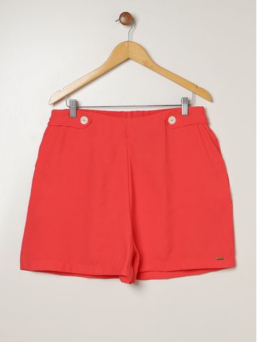 Short Alfaiataria Plus Size Feminino VERMELHO