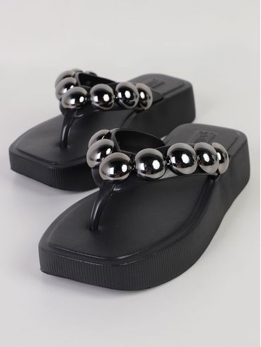 Chinelo Alto Hit Petite Jolie Feminino PRETO/GRAFITE