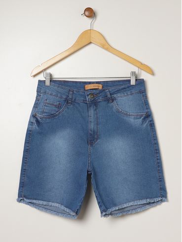 Short Jeans Plus Size Feminino AZUL