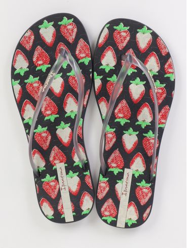 Chinelo Mood Ipanema Feminino PRETO/VERMELHO