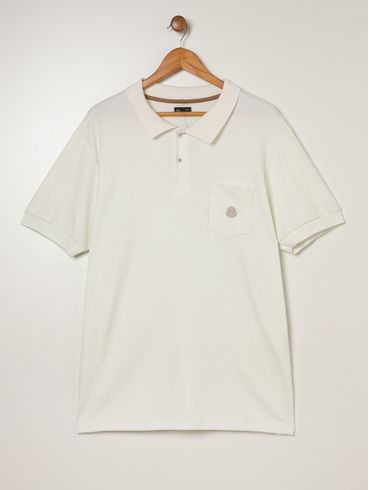 Polo Manga Curta Plus Size Masculina OFF WHITE