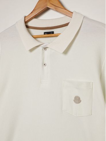 Polo Manga Curta Plus Size Masculina OFF WHITE