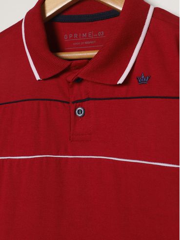 Polo Malha Manga Curta Infantil Para Menio - VERMELHO