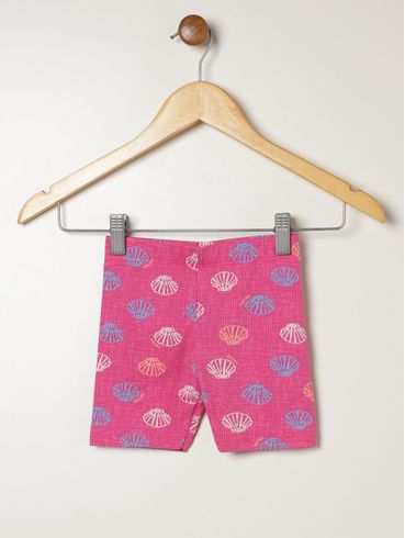 Bermuda Cotton Infantil Para Menina - ROSA
