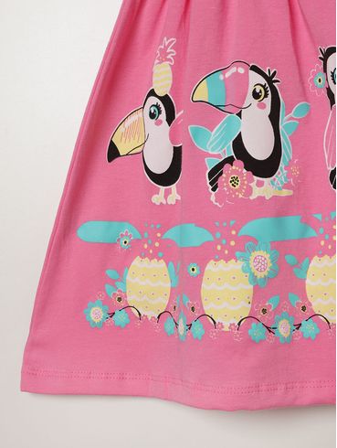 Vestido Godê Infantil Para Menina - ROSA