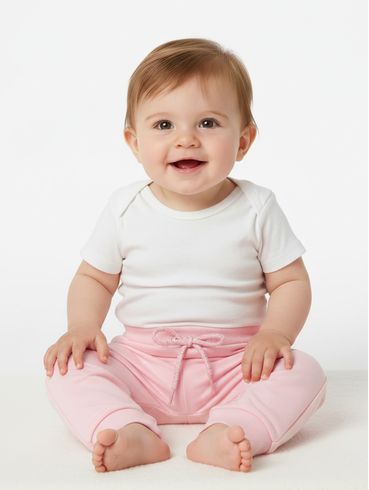 Calça Moletom Infantil Para Bebê - ROSA