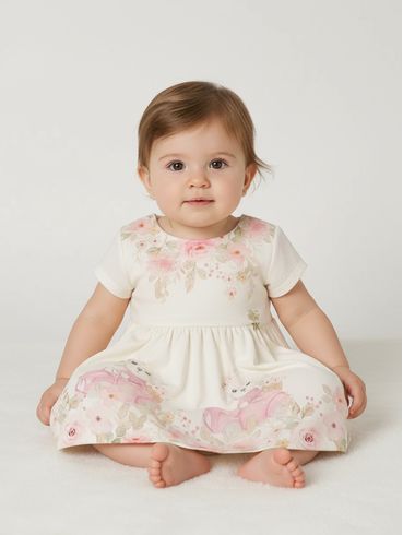 Vestido Infantil Para Bebê - OFF WHITE
