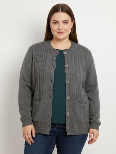 Cardigan Plus Size Feminino MESCLA