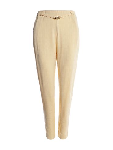 Calça Cropped Detalhe Corrente Feminina AREIA