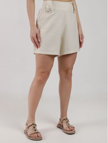 Bermuda Sarja Feminina OFF WHITE