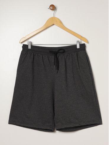 Bermuda Moletom Sena Plus Size Masculina PRETO