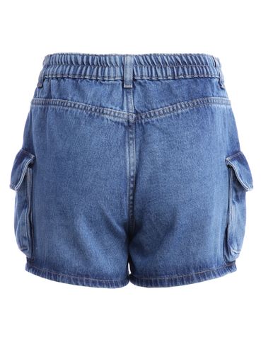 Short Jeans Cargo Sawary Feminino AZUL