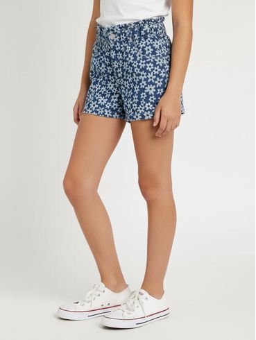 Short Jeans Kid+ Infantil Para Menina - AZUL