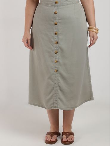 Saia Midi Liocel Feminino VERDE CLARO