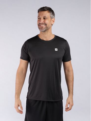 Camiseta Manga Curta Esportiva Dry Masculina PRETO