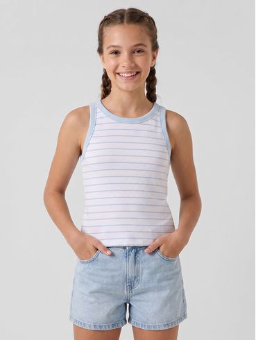 Blusa Regata Listrada Juvenil Para Menina - AZUL