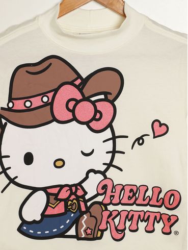 Blusa Hello Kitty Juvenil Para Menina - BEGE