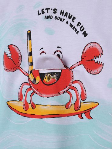 Camiseta Regata Estampada Infantil Para Menino- BRANCO