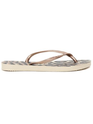 Chinelo Havaianas Slim Animals Feminino Bege/Marrom