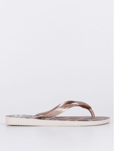 Chinelo Feminino Havaianas Top Animals Bege/Rose