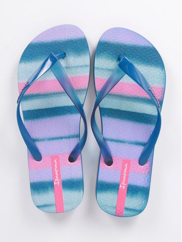 Chinelo Duo Chic Ipanema Feminino Azul/Rosa