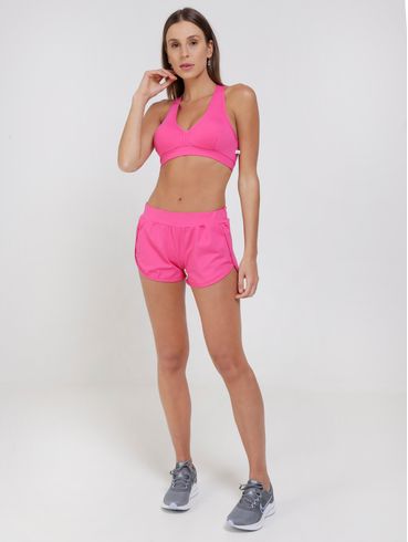 Short Esportivo Feminino Rosa/Rosa