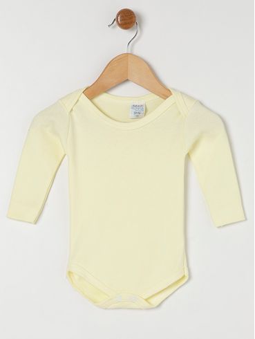 Body Infantil Para Bebê- Amarelo