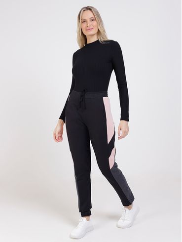 Blusa Manga Longa Canelada Autentique Feminina Preto