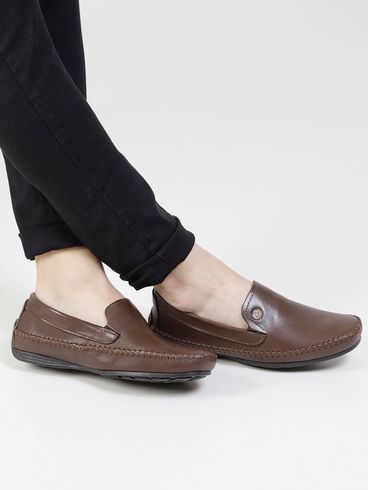 Mocassim Pegada Mister Masculino Marrom Escuro