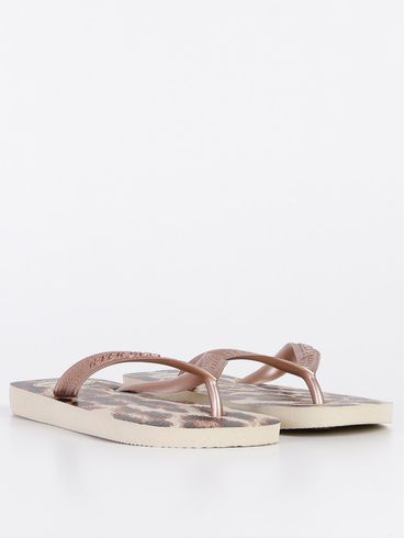 Chinelo Feminino Havaianas Top Animals Rose/Bege