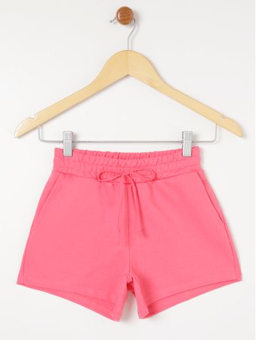 Short Malha Habana Juvenil Para Menina - Rosa Pink