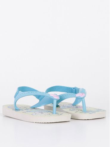 Chinelo Havaianas Peppa Pig Infantil Para Bebê Men Bege/Azul