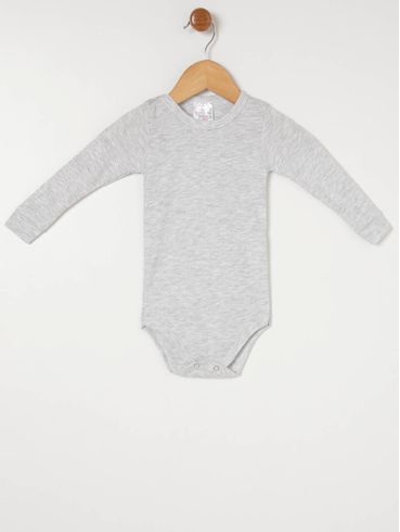 Pijama Longo Infantil Para Bebê - Cinza