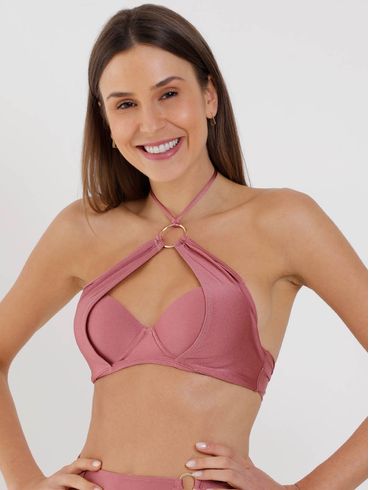 Biquíni Top Com Bojo Feminino Rose