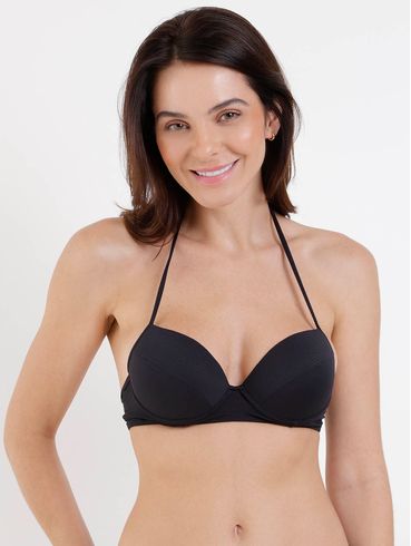 Biquíni Top Com Bojo Feminino Preto