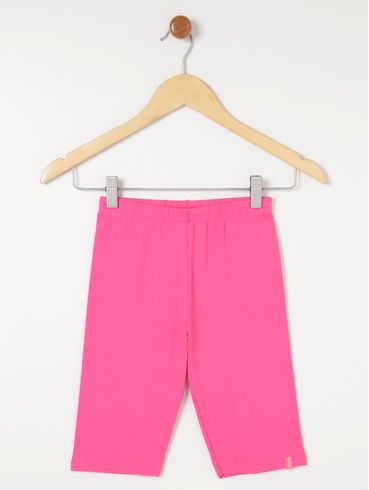 Bermuda Cotton Juvenil Para Menina - Rosa Pink