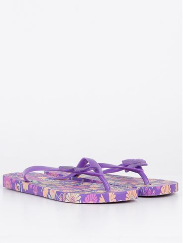 Chinelo Ipanema Belle Floral Feminino Roxo