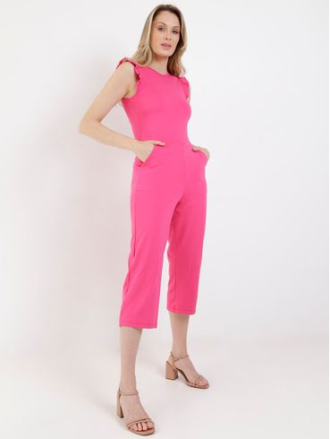 Macacão Pantacourt Feminino Rosa