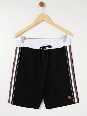 Bermuda Moletinho Masculina Preto