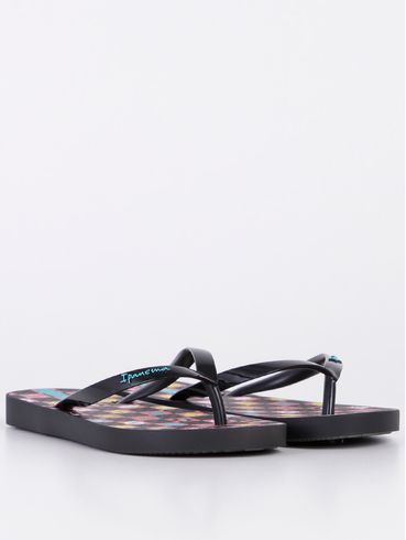 Chinelo Ipanema Juvenil Para Menina - Preto/Rosa