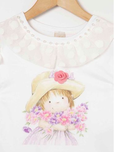 Body Infantil Para Menina - Off white