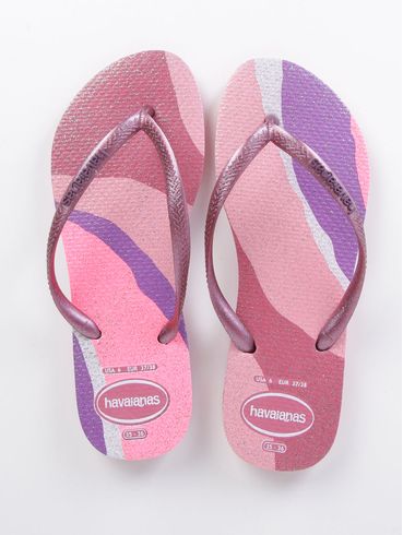 Chinelo Havaianas Slim Palette Glow Feminino Rosa