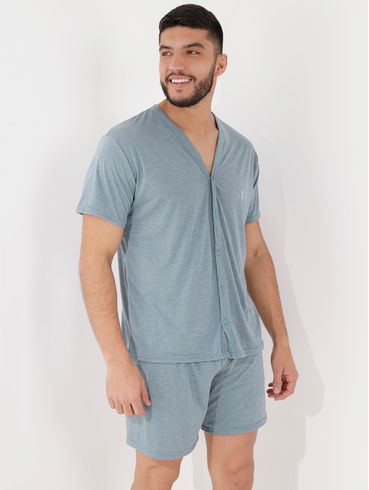 Pijama Curto Masculino Verde