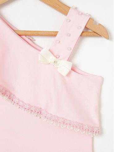 Body Infantil Para Menina - Rosa