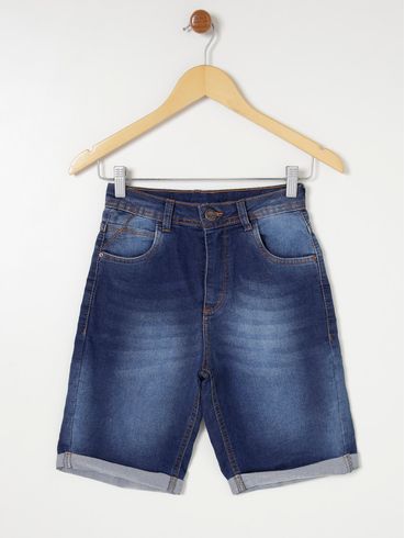 Bermuda Jeans Feminina Azul